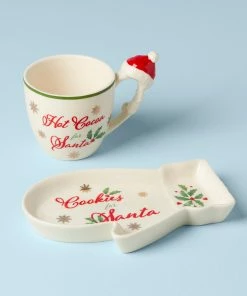Lenox Hosting The Holidays Cookies For Santa 2-Piece Set Dinnerware