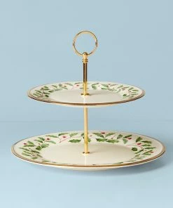 Lenox Holiday 2-Tiered Server Dinnerware