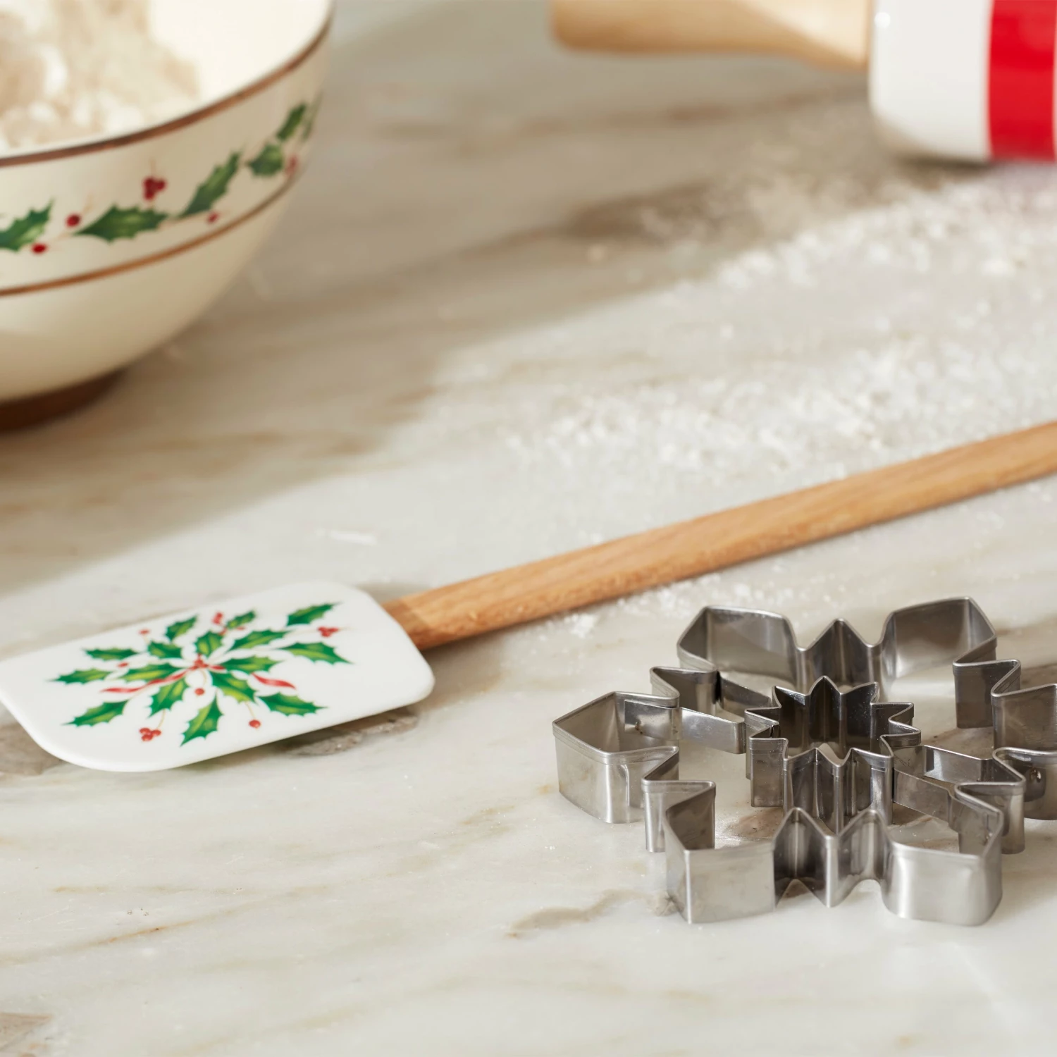 Lenox Holiday Spatula With Snowflake Cookie Cutter Kitchen