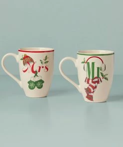Lenox Dinnerware Holiday Mr. & Mrs. 2-Piece Mug Set