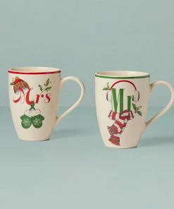 Lenox Dinnerware Holiday Mr. & Mrs. 2-Piece Mug Set