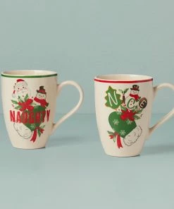 Lenox Holiday 2-Piece Naughty & Nice Mug Set