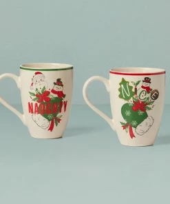 Lenox Holiday 2-Piece Naughty & Nice Mug Set