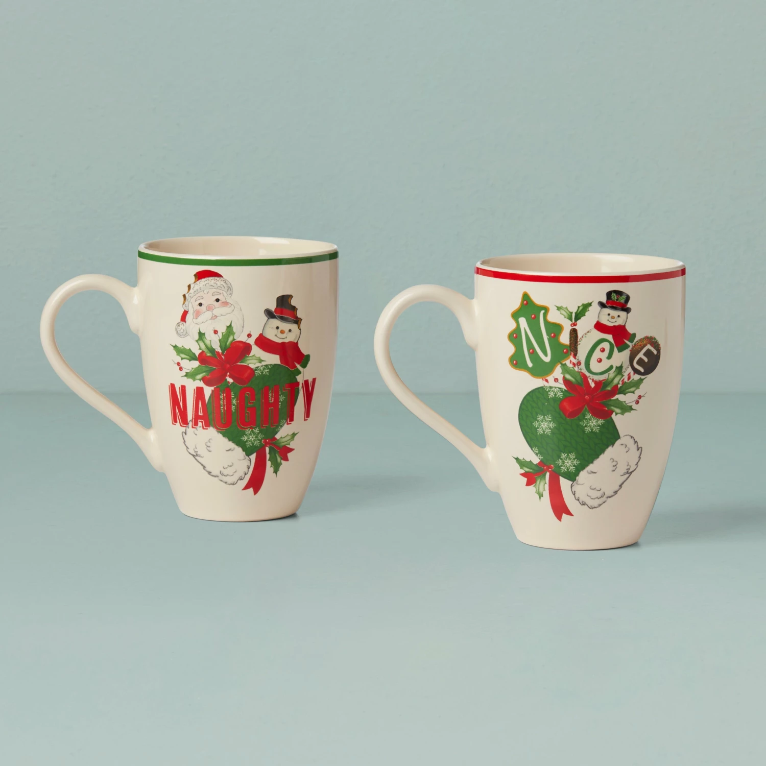 Lenox Holiday 2-Piece Naughty & Nice Mug Set