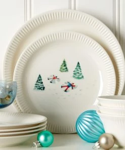 Lenox Profile Snow Day 4-Piece Accent Plate Set Dinnerware