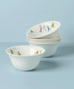 Lenox Profile Snow Day 4-Piece Bowl Set Dinnerware