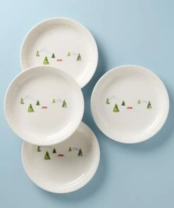 Lenox Dinnerware Profile Snow Day 4-Piece Dinner Plate Set