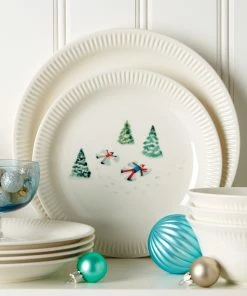 Lenox Dinnerware Profile Snow Day 4-Piece Dinner Plate Set