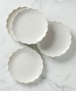 Lenox French Perle Scallop 4-Piece Accent Plate Set Dinnerware