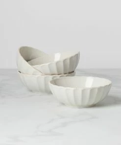 Lenox Dinnerware French Perle Scallop 4-Piece Bowl Set