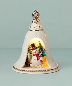 Lenox Nostalgic Snowman Lit Scene Home Décor