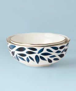 Lenox Blue Bay 2-Piece Nesting Bowl Set Dinnerware