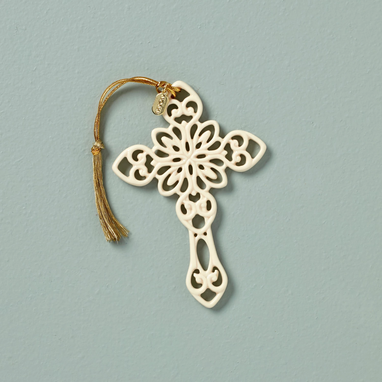 Lenox 2022 Snow Fantasies Cross Ornament