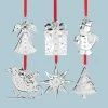 Lenox Sale Silver Gems Clear Stone 6-Piece Ornament Set