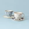 Lenox Dinnerware Blue Bay 4-Piece Teacup & Saucer Set