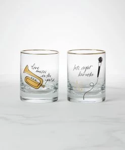 Kate Spade Manhattan, Please Double Old Fashioned Glass Set