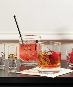 Kate Spade Manhattan, Please Double Old Fashioned Glass Set
