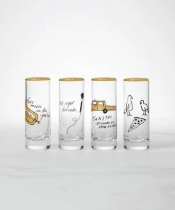 Kate Spade Accessories Manhattan, Please 4-Piece Shot Glass Set