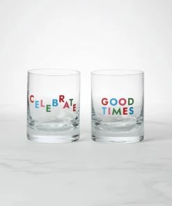 Kate Spade Celebrate 2-Piece Double Old Fashioned Glass Set Drinkware