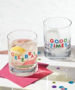 Kate Spade Celebrate 2-Piece Double Old Fashioned Glass Set Drinkware