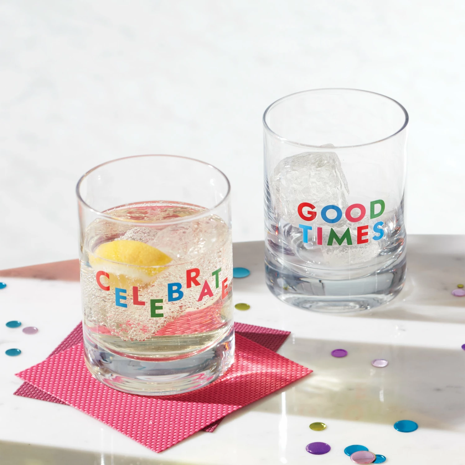 Kate Spade Celebrate 2-Piece Double Old Fashioned Glass Set Drinkware