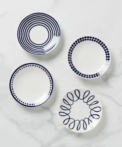 Kate Spade Charlotte St 4pc Tidbit Plates Dinnerware