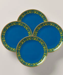 Lenox LX Remix Blue 4-Piece Accent Plate Set Dinnerware
