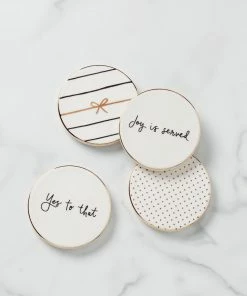 Kate Spade New Arrivals Charmed Life 4pc Coasters