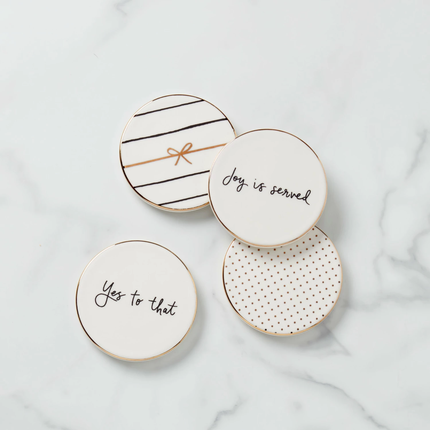 Kate Spade New Arrivals Charmed Life 4pc Coasters