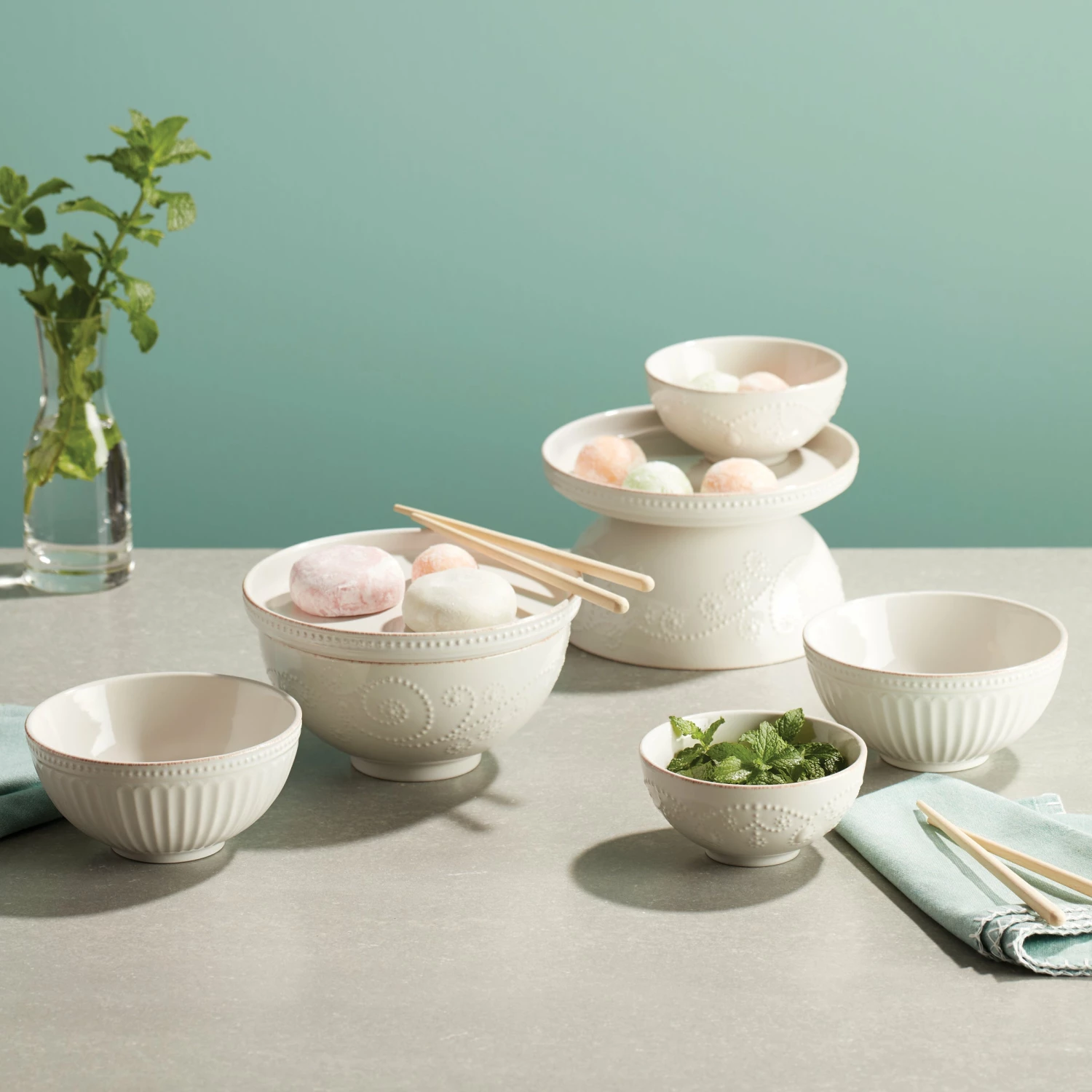 Lenox French Perle 8pc Luna Nesting Dinnerware Set