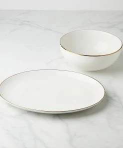 Lenox Dinnerware Trianna White 2pc Serveware Bundle