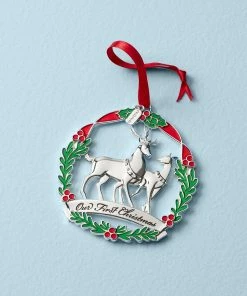 Lenox 2022 Our First Christmas Metal Deer Ornament Annuals
