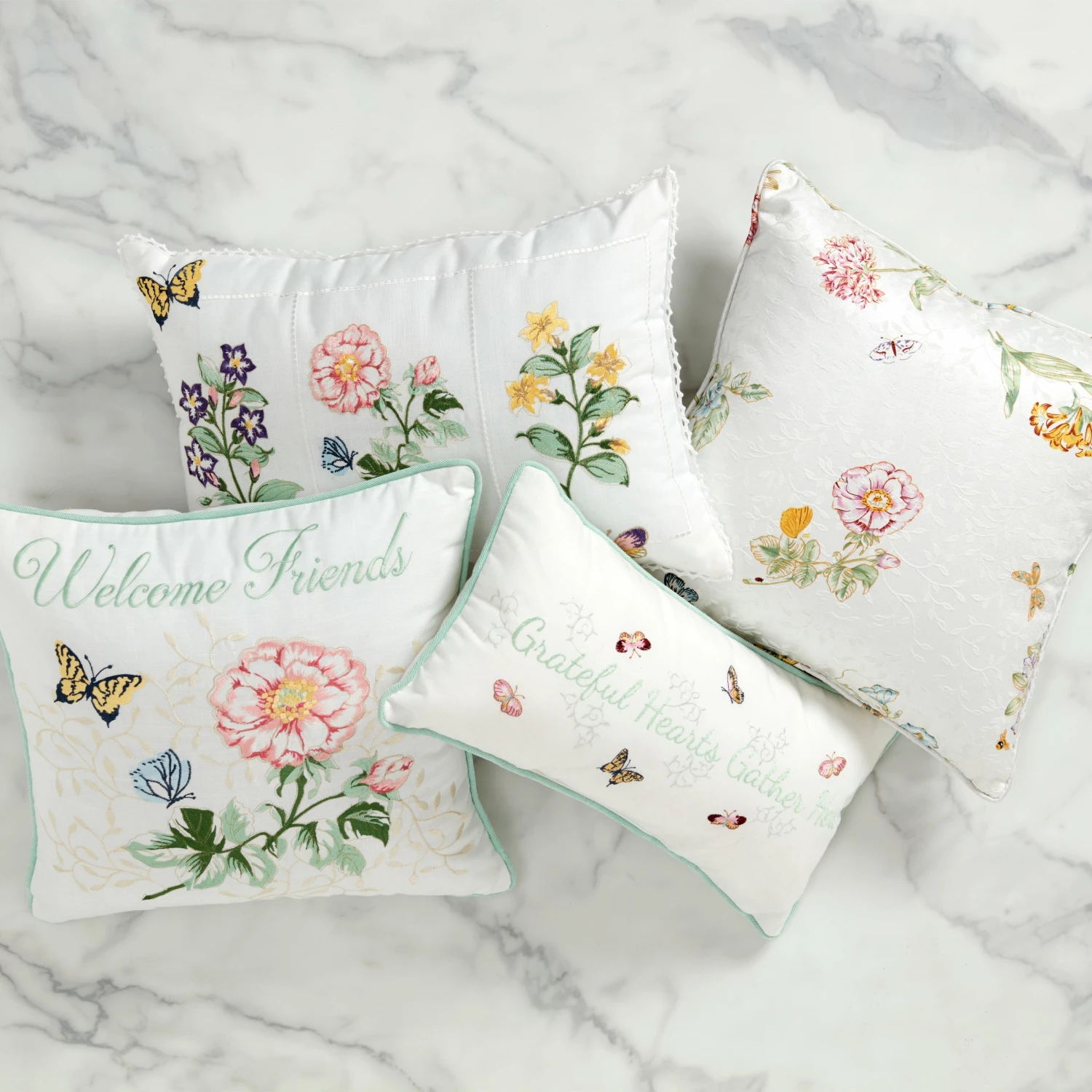 Lenox Home Décor Butterfly Meadow Live Well Pillow 10x20