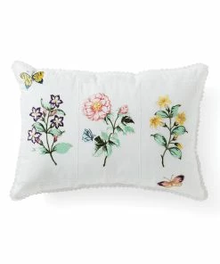 Lenox Butterfly Meadow Floral Study Pillow 14x20